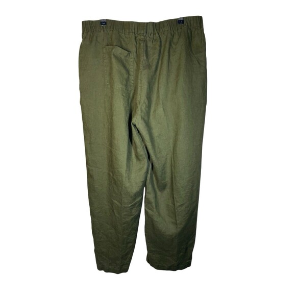 Quince 100% European Linen Pants Martini Olive Size LG Women's Green Wide Leg - Picture 2 of 13